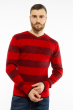 Пуловер в крупную полоску 619F1875 красно-черный