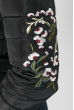 Бомбер женский с цветочной нашивкой на рукаве 673K003 черный