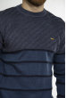 Стильный мужской свитер 85F059 сизо-синий