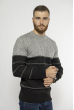 Стильный мужской свитер 85F059 серо-грифельный