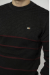 Стильный мужской свитер 85F059 грифельно-черный