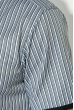 Рубашка мужская в полоску, с двойным воротником 50P2032-1 серый