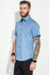 Рубашка мужская в полоску, с двойным воротником 50P2032-1 синий