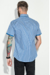 Рубашка мужская в полоску, с двойным воротником 50P2032-1 синий