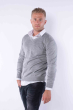 Пуловер 645F002 серый