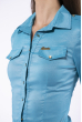 Рубашка женская 118P282-1 бирюзовый