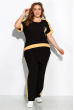 Костюм женский (блуза, брюки) 120POLL8623-2 черно-желтый
