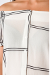 Блуза женская с открытыми плечами 148P1893 молочно-черный