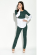 Костюм женский (кофта, штаны)  95P7077 зеленый-белый