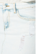Юбка женская джинс с цветочными нашивками 103V001 голубая варенка