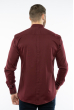 Рубашка мужская с воротником стойка 204P3185 бордовый