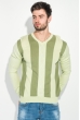 Джемпер мужской в полоску вертикальную 50PD312 оливковый