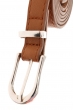 Ремень женский экокожа, тонкий 000KO055 коричневый