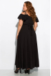 Длинное однотонное платье 120PVC1045 черный