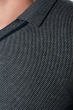 Пуловер мужской с нашивками на локтях, однотонный 50PD414 черно-бежевый