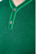 Пуловер мужской с нашивками на локтях, однотонный 50PD414 черно-зеленый