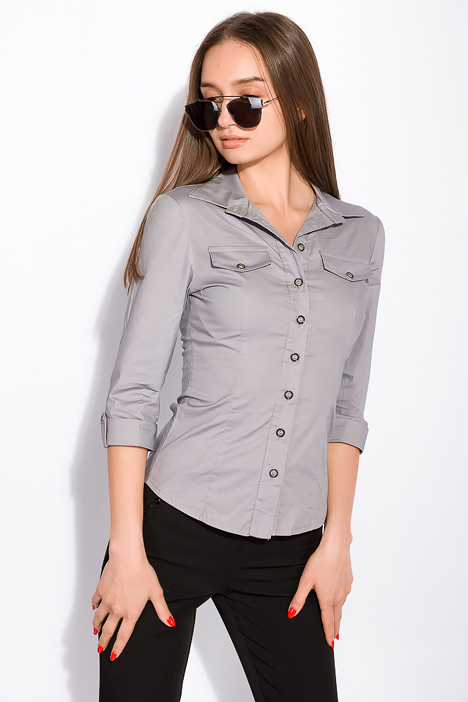 

Рубашка женская 118P005, Голубой;серый;стальной;коралловый;бирюзовый;лиловый;салатовый;черный;чайная роза;молочный;электрик;песочный;светло-бежевый;светло-изумрудный;белый