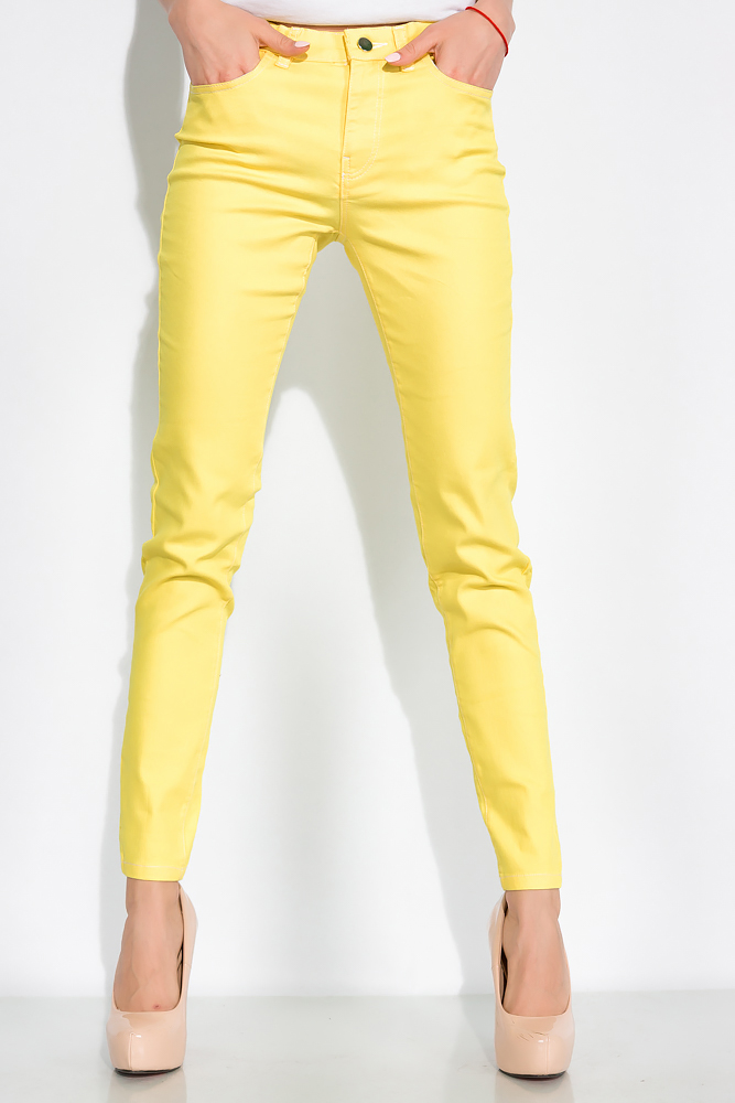 

Джинсы женские 230F041 модель Skinny, Желтый;песочный;стальной;лиловый;лимонный;морковный