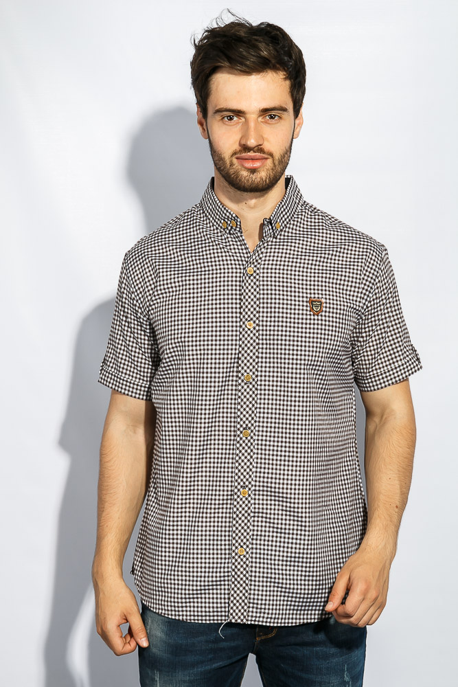 Рубашка мужская мелкая клетка 272F043-3
