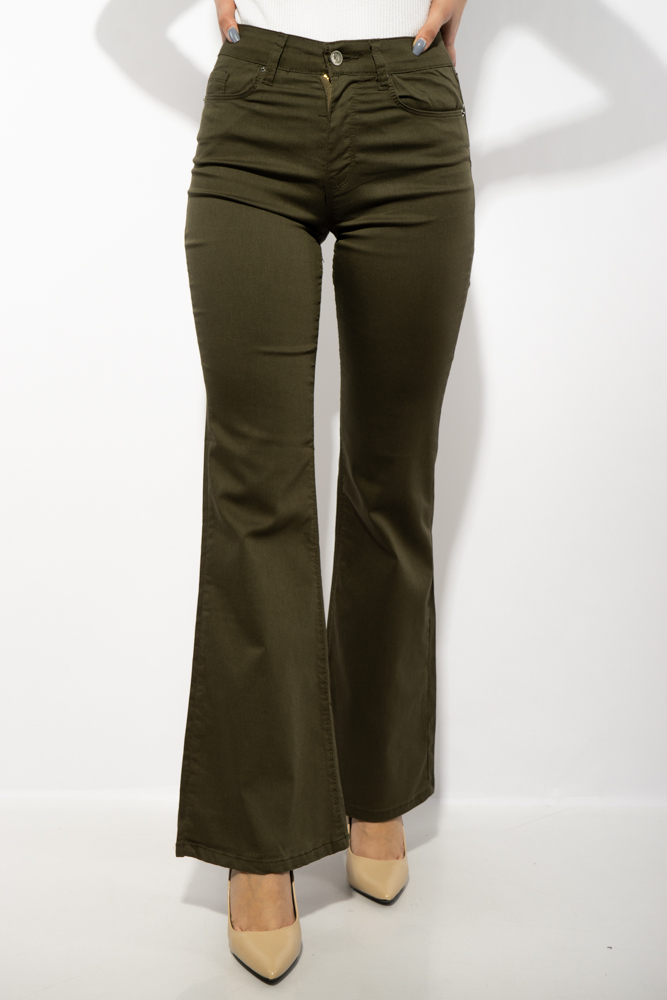 

Брюки женские 623F1252 модель Boot cut, Хаки