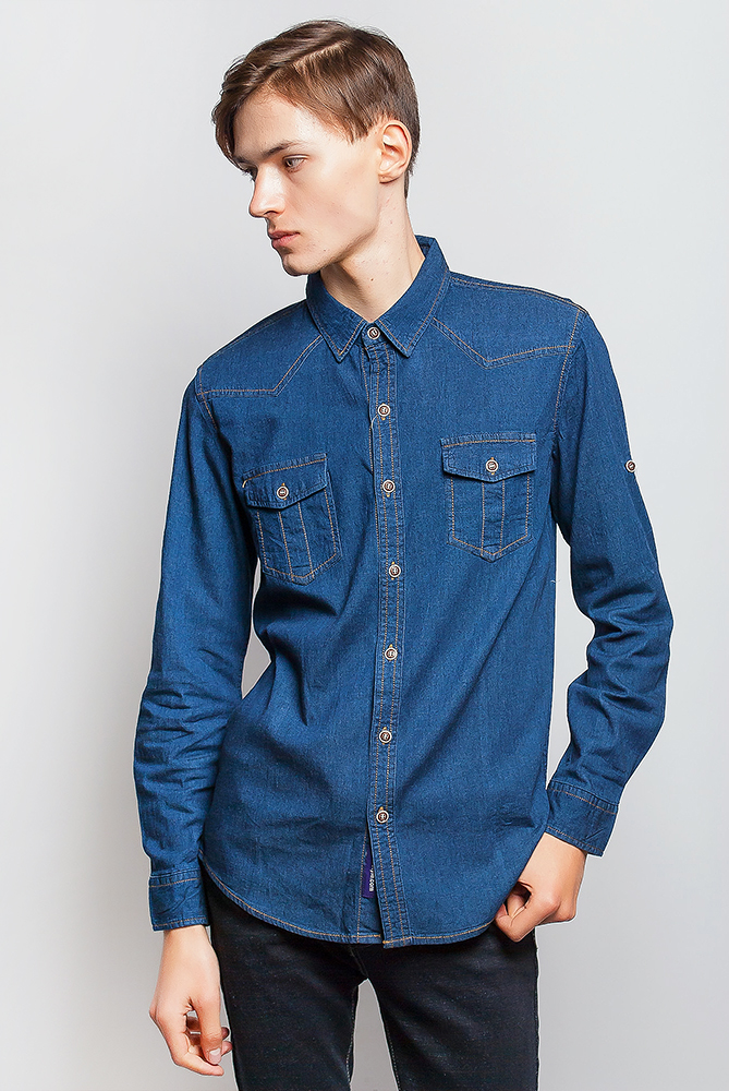 Рубашка мужская джинс 684K003