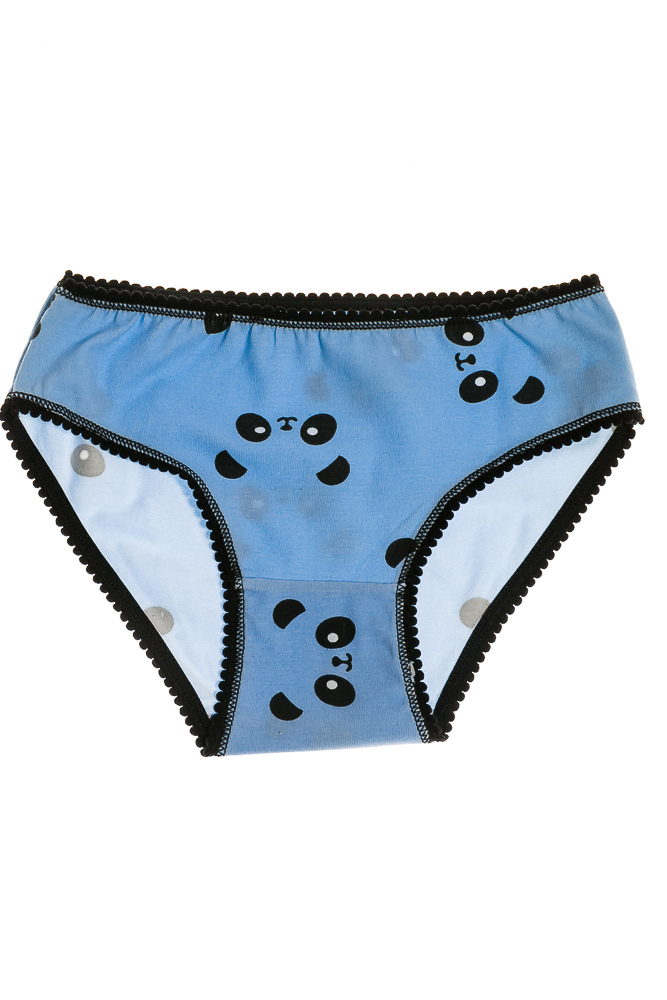 

Трусы женские 122P057 junior, Черный/светло-голубой
