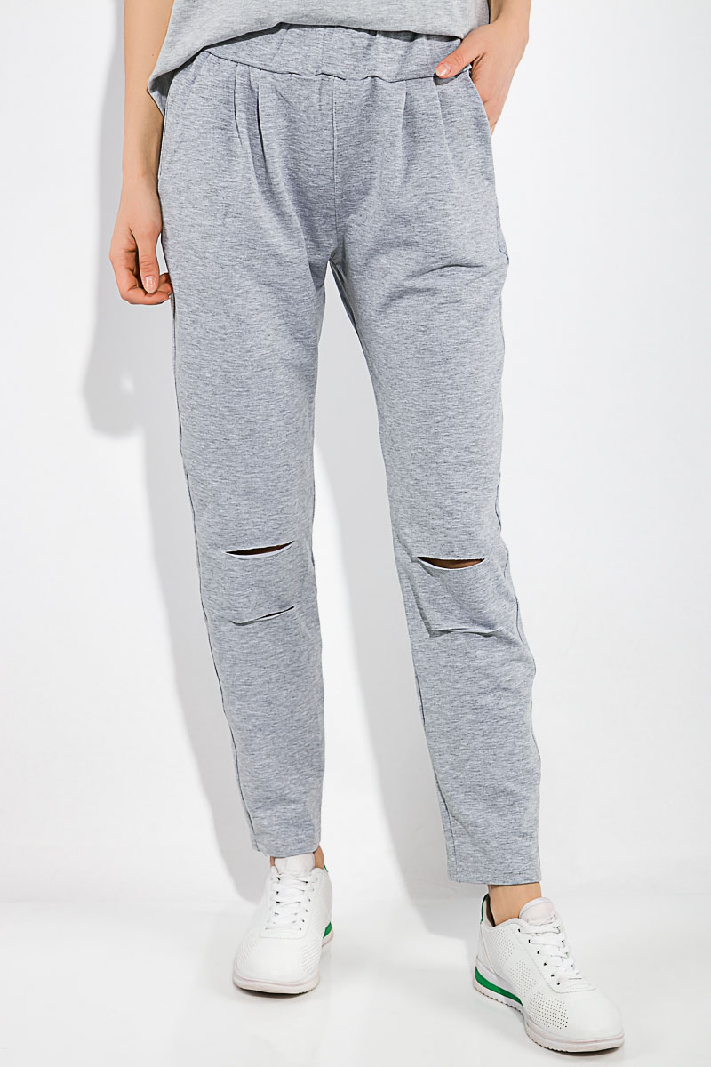 

Брюки спортивные женские 83P2800, Черный;серый