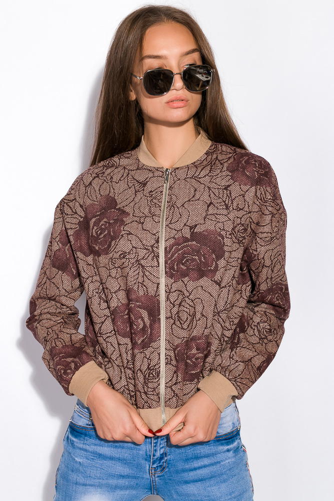 

Бомбер женский 109P015, Пудра-бордовый