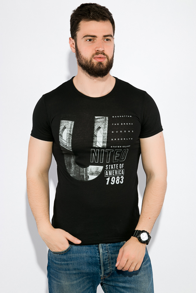 

Футболка 168F088-1, Белый;бордо;джинс;розовый;светло-серый;темно-синий;хаки;черный;голубой