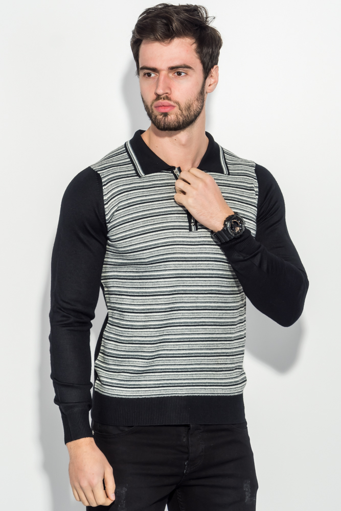 Пуловер мужской в полоску 50PD394