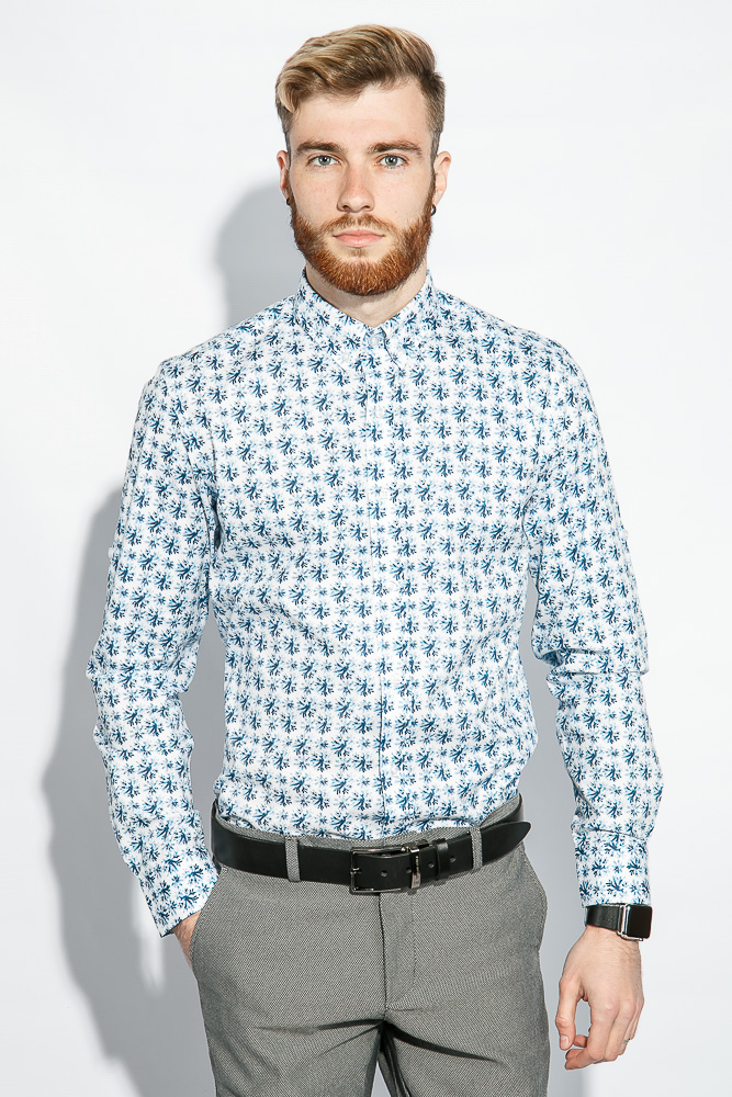 Рубашка мужская необычный принт 411F004