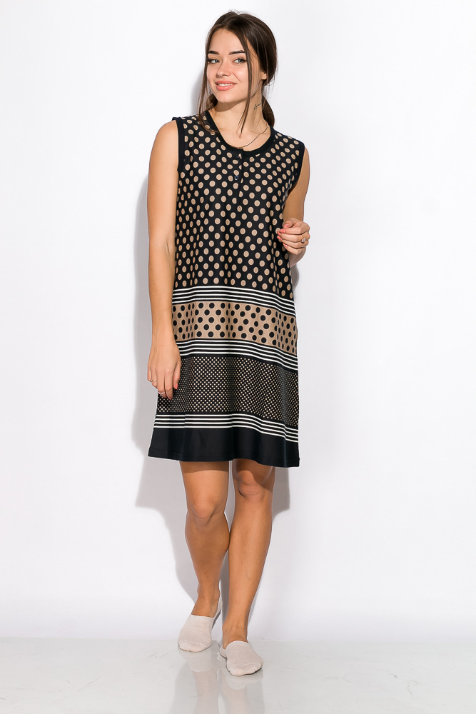 

Ночная рубашка женская 107P2717, Сине-бежевый